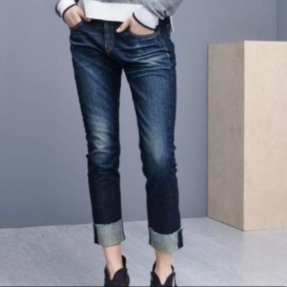 Rag & Bone Cropped Boyfriend Denim
